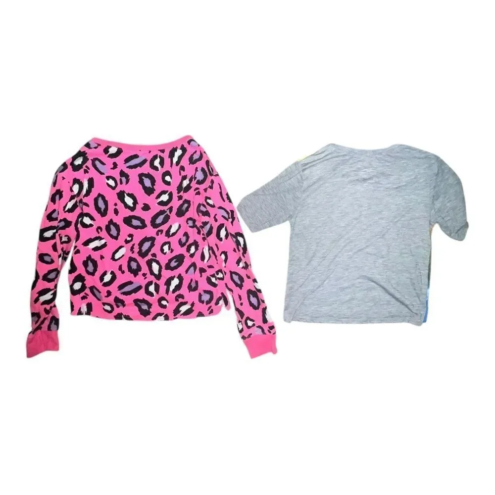 Justice Girls Lot of Five Shirts & Pants Sweatshirt Dress Pajama Top Sz 10 EUC